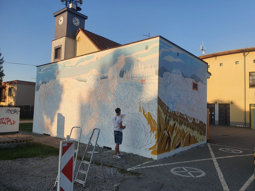 Mural v Miloslavove