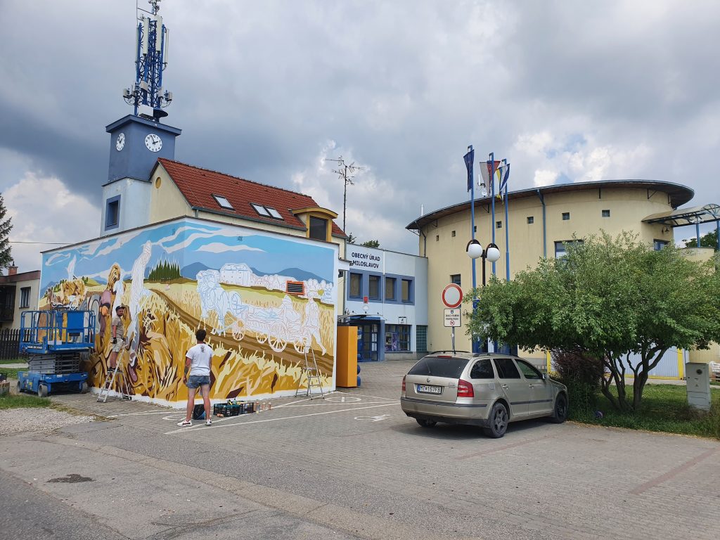 Mural v Miloslavove